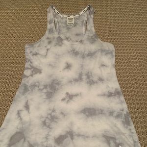 VS Pink tye-dye//olive racer back tank//worn once